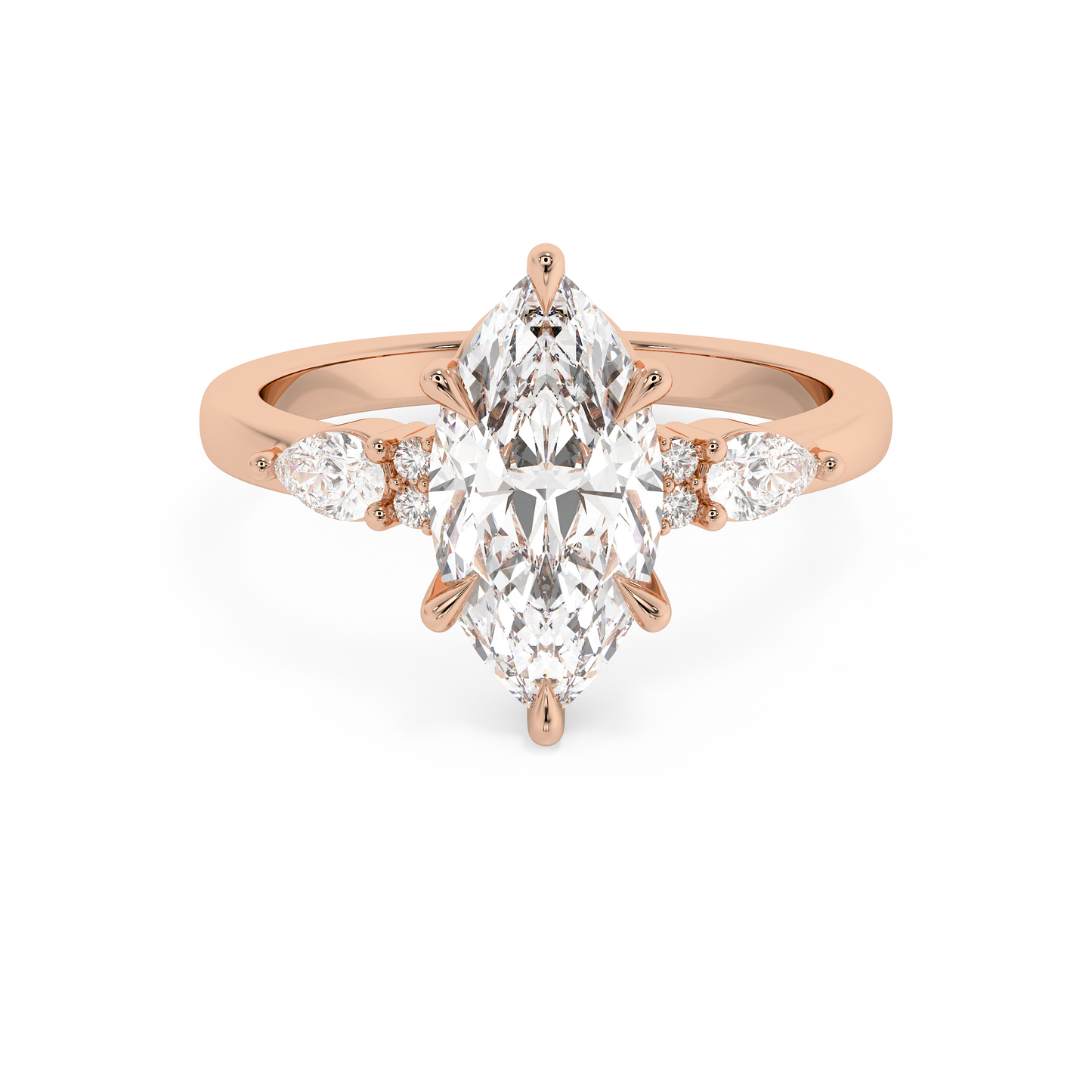 Emerald Solitaire Lab Grown Diamond Engagement Ring