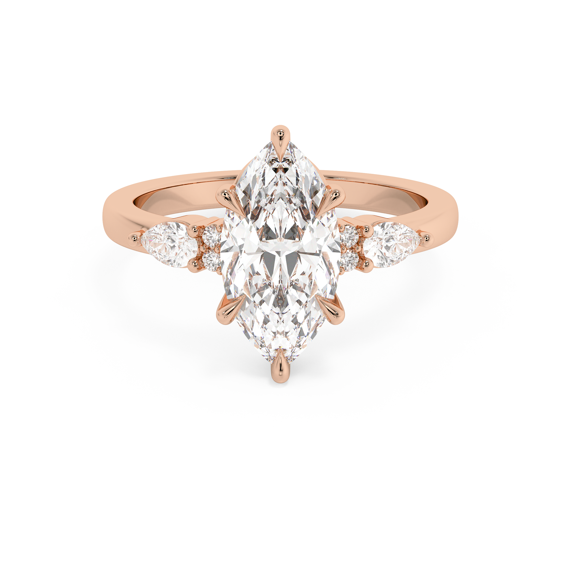 Emerald Solitaire Lab Grown Diamond Engagement Ring