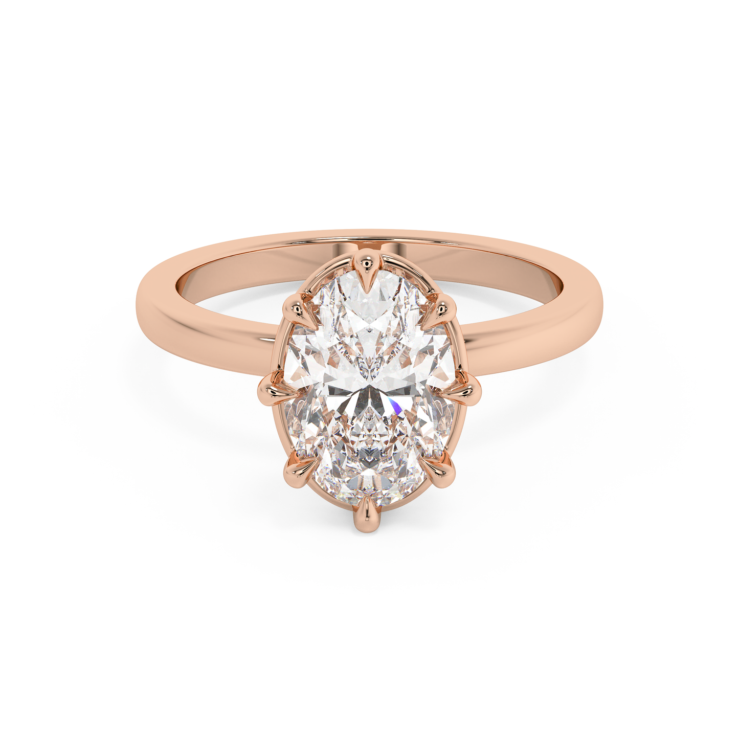 Emerald Solitaire Lab Grown Diamond Engagement Ring