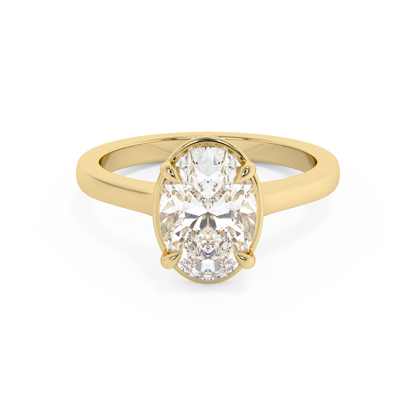 Emerald Solitaire Lab Grown Diamond Engagement Ring