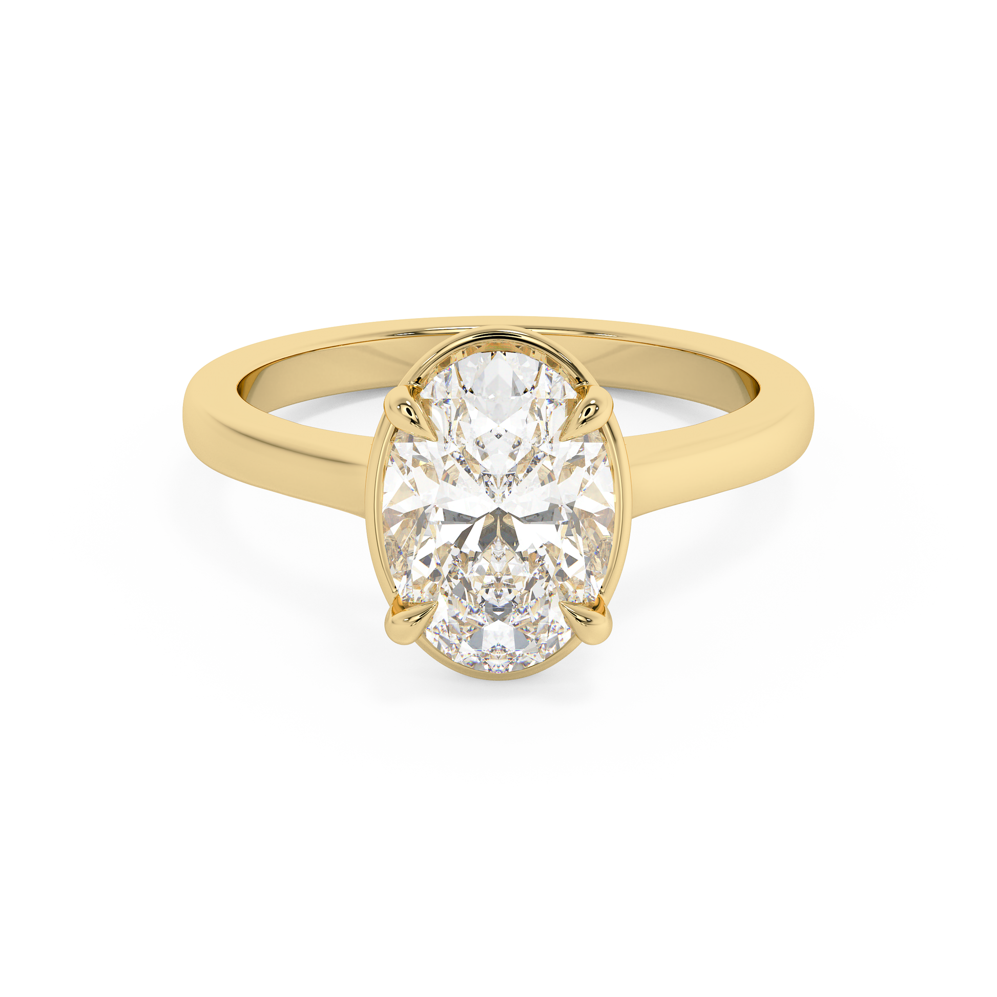 Emerald Solitaire Lab Grown Diamond Engagement Ring