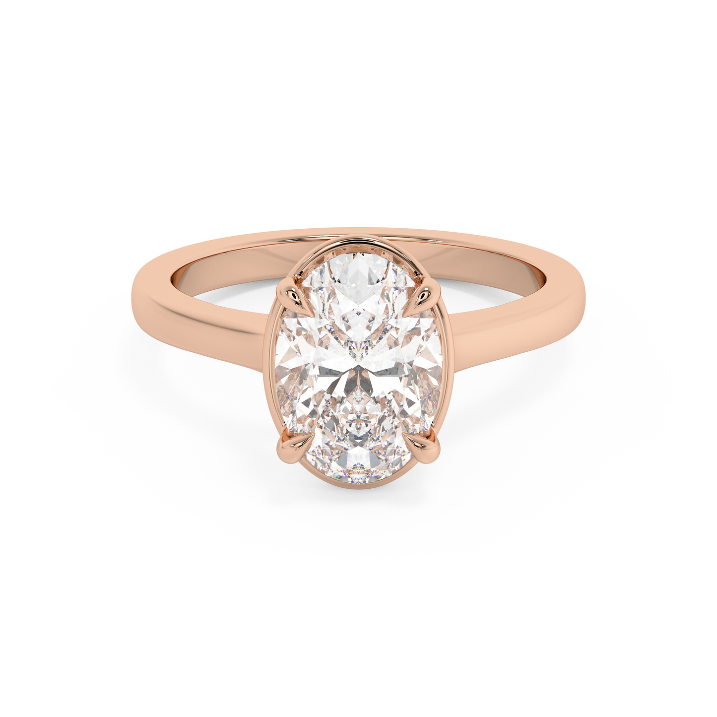 Emerald Solitaire Lab Grown Diamond Engagement Ring