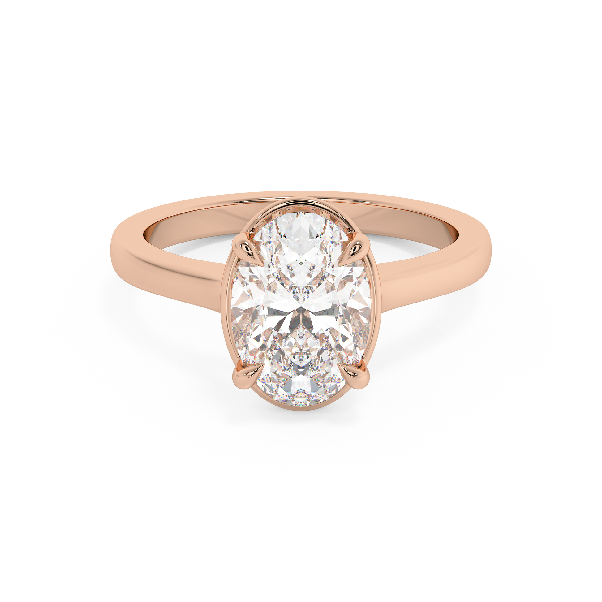 Emerald Solitaire Lab Grown Diamond Engagement Ring