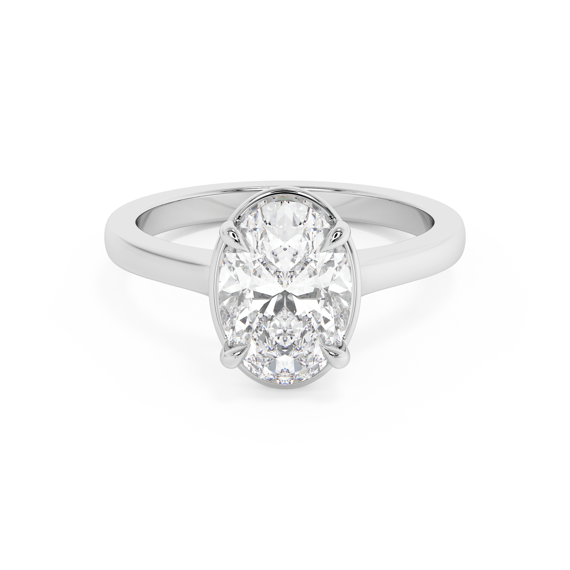 Emerald Solitaire Lab Grown Diamond Engagement Ring