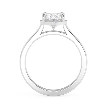 Emerald Solitaire Lab Grown Diamond Engagement Ring
