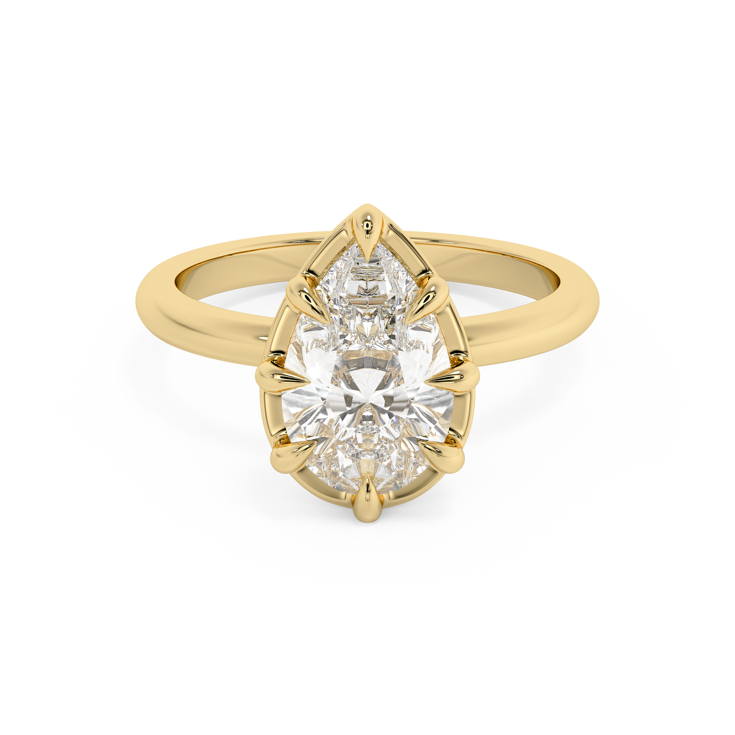 Emerald Solitaire Lab Grown Diamond Engagement Ring