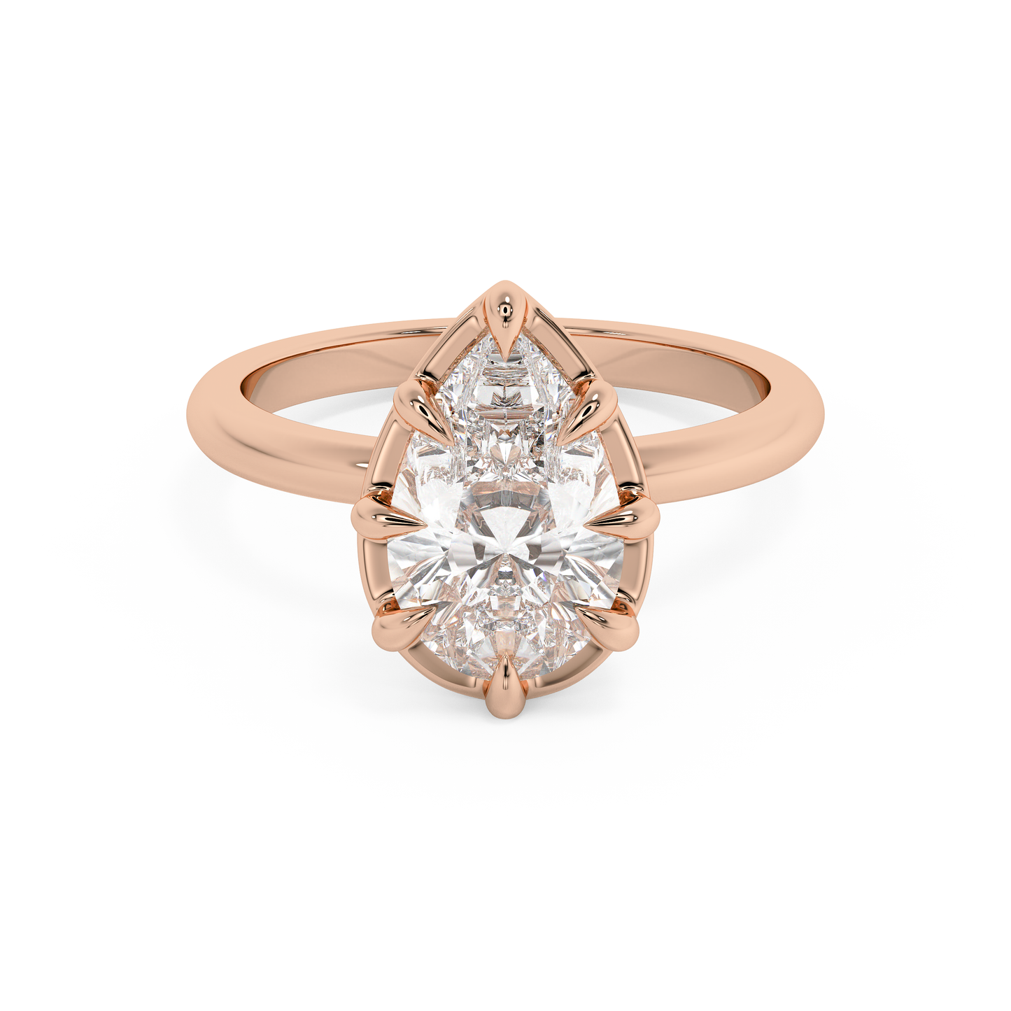 Emerald Solitaire Lab Grown Diamond Engagement Ring