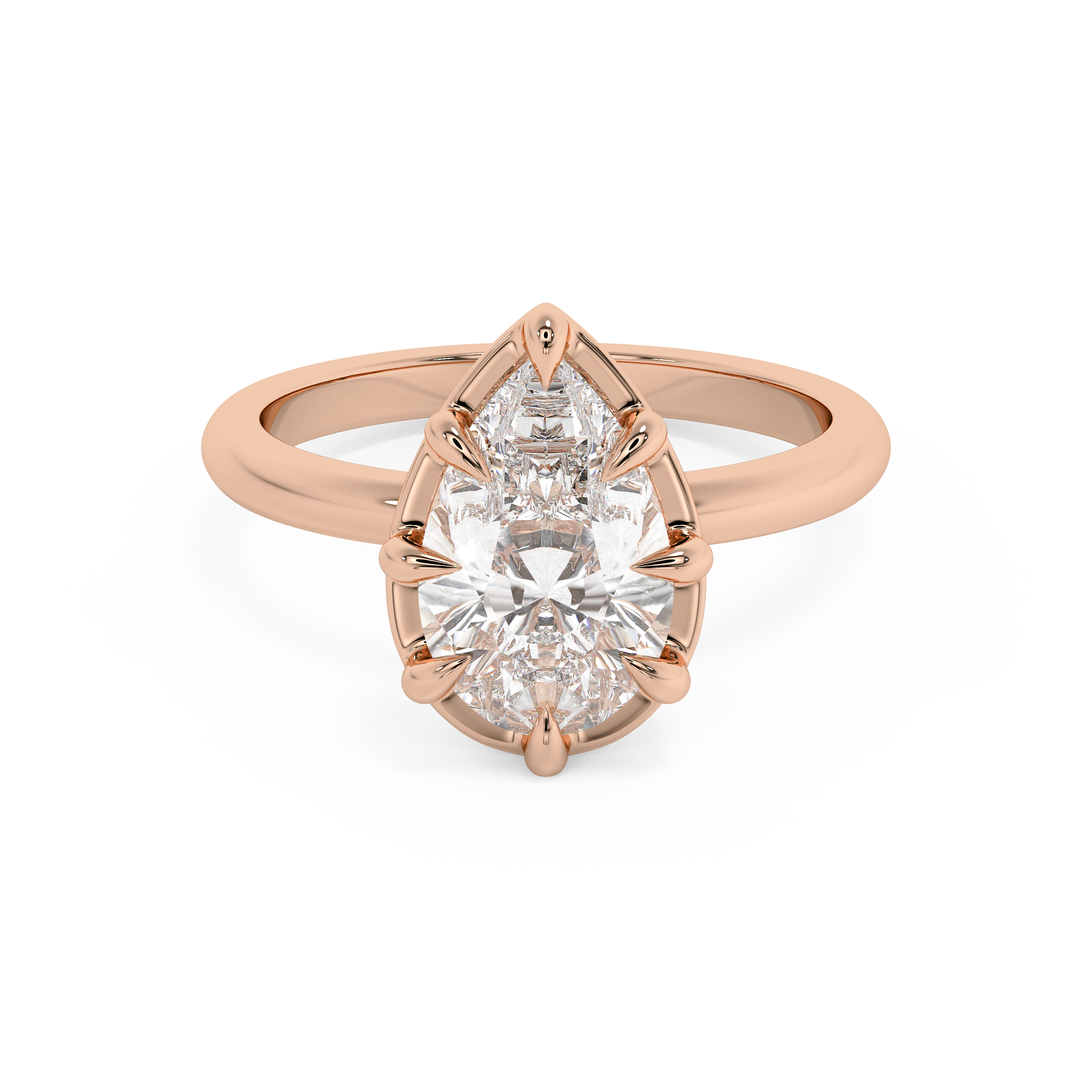 Emerald Solitaire Lab Grown Diamond Engagement Ring