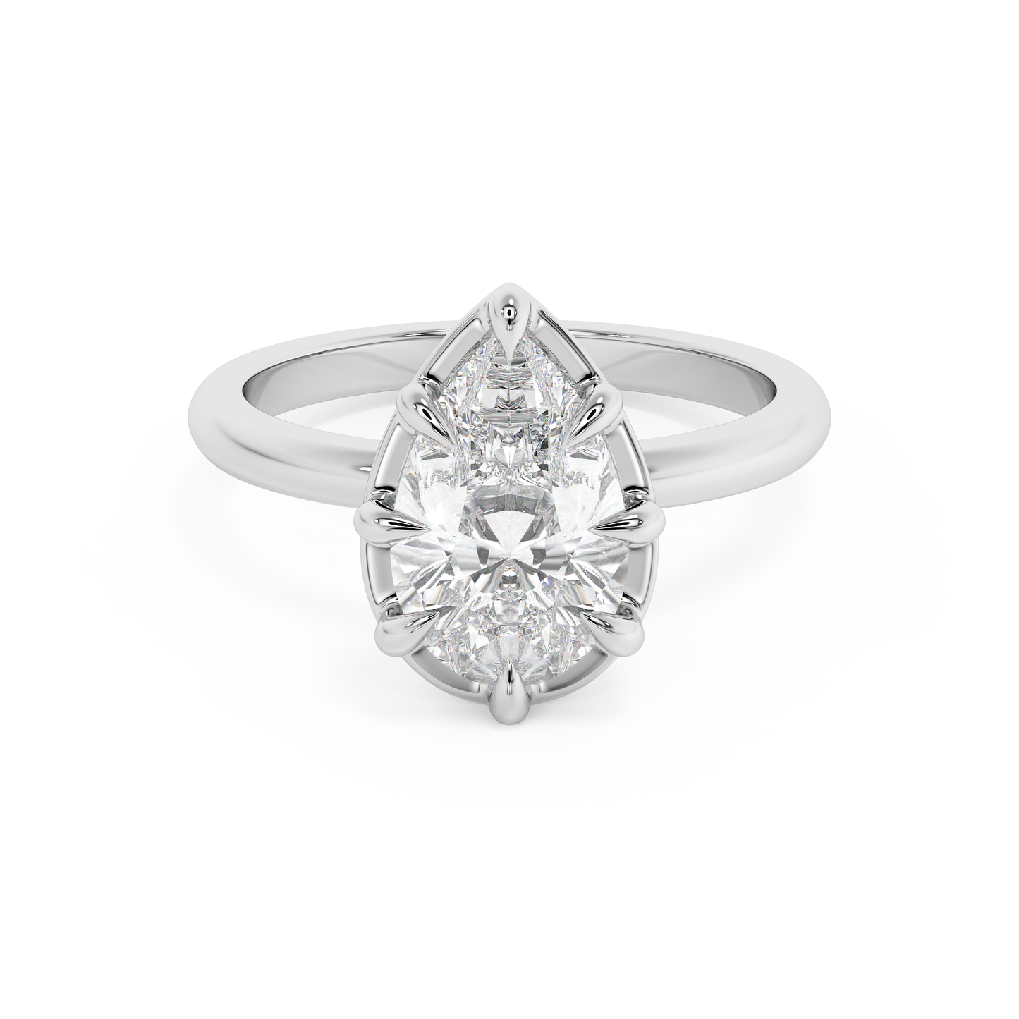Emerald Solitaire Lab Grown Diamond Engagement Ring