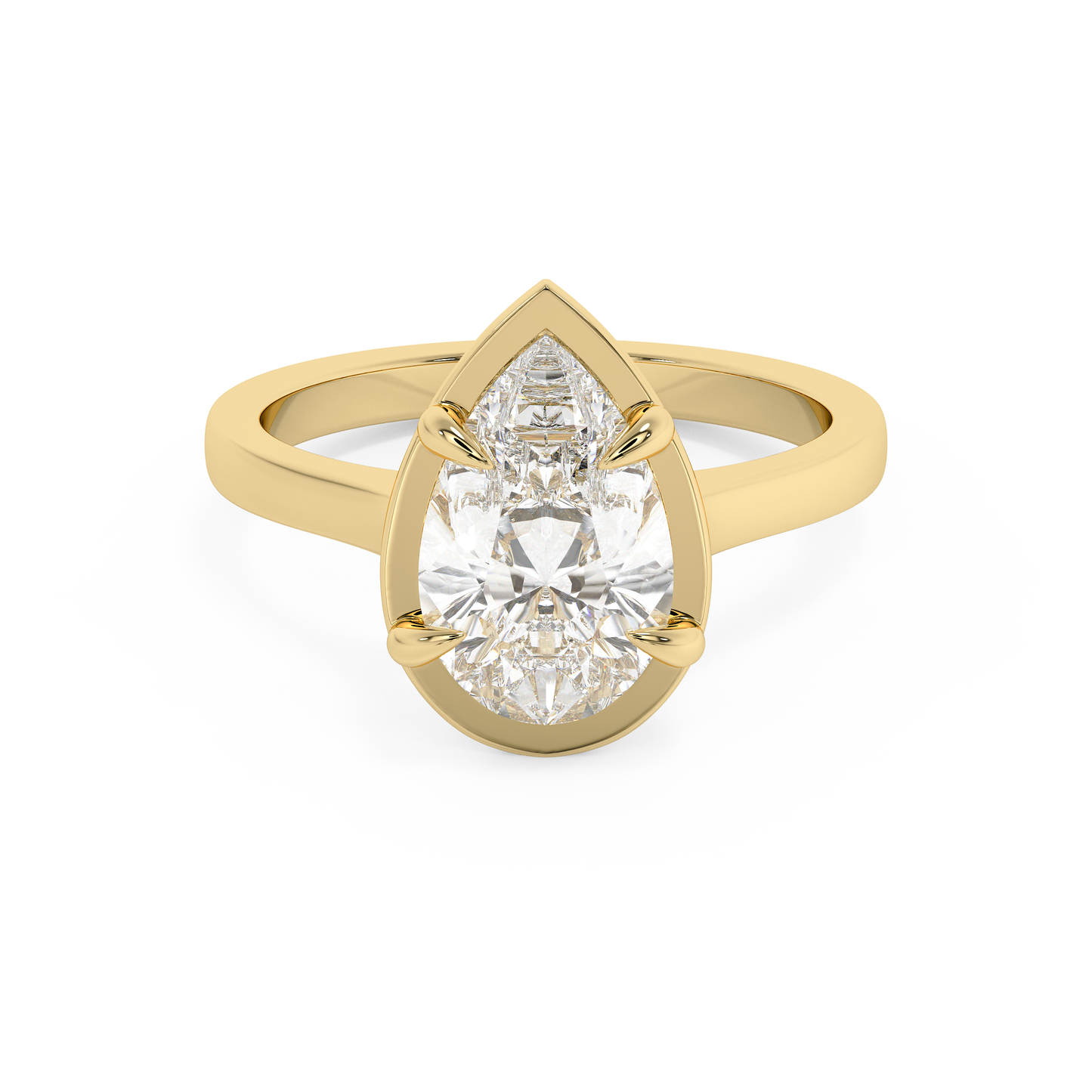 Emerald Solitaire Lab Grown Diamond Engagement Ring