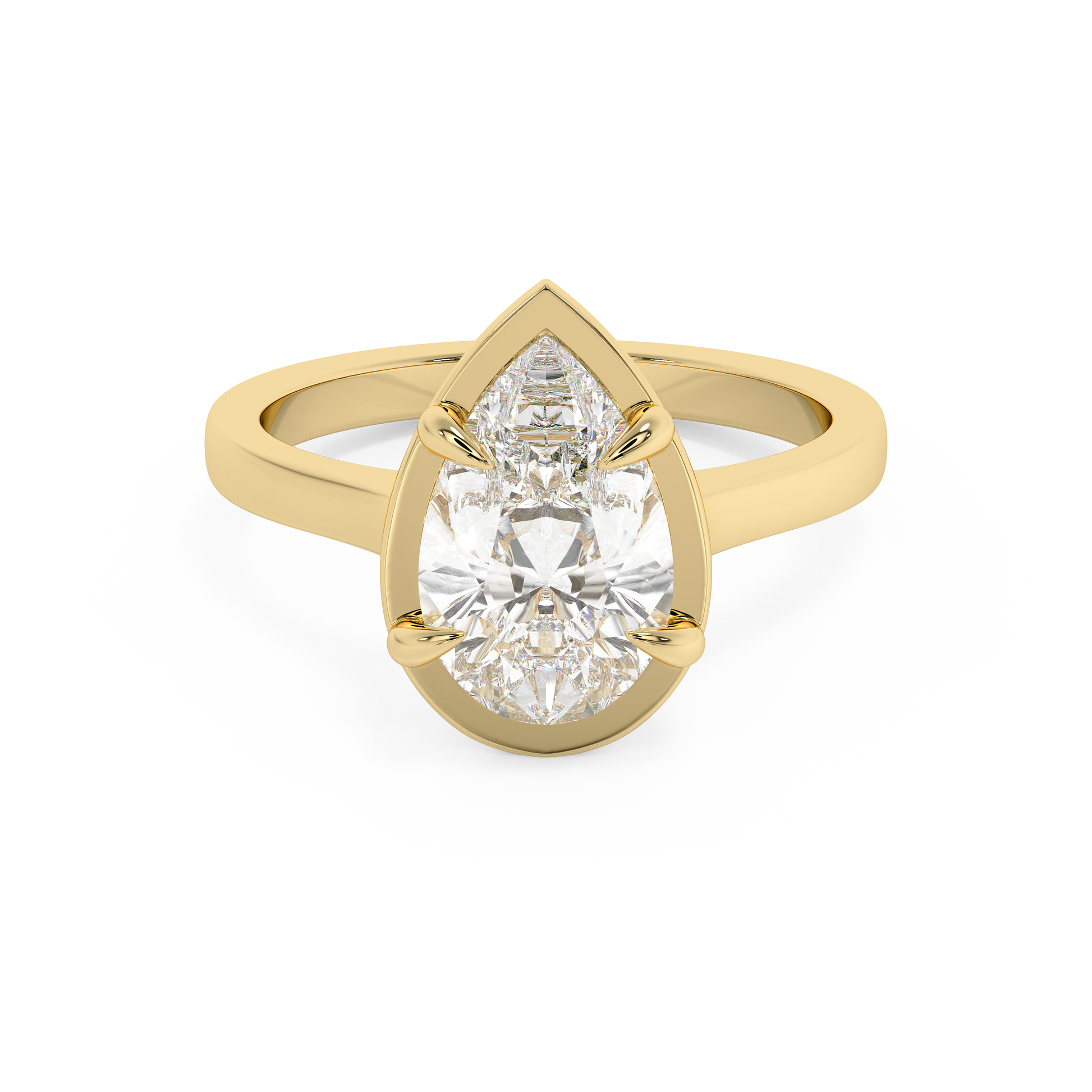 Emerald Solitaire Lab Grown Diamond Engagement Ring