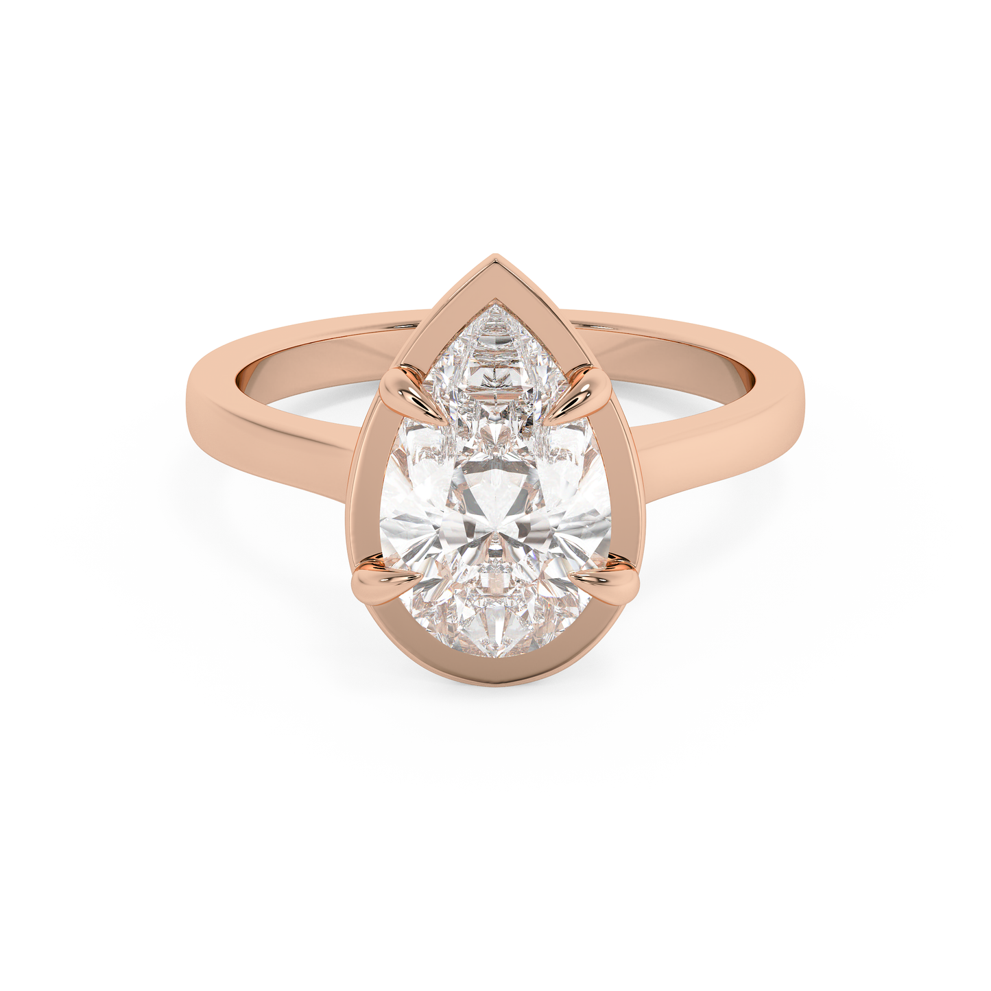 Emerald Solitaire Lab Grown Diamond Engagement Ring