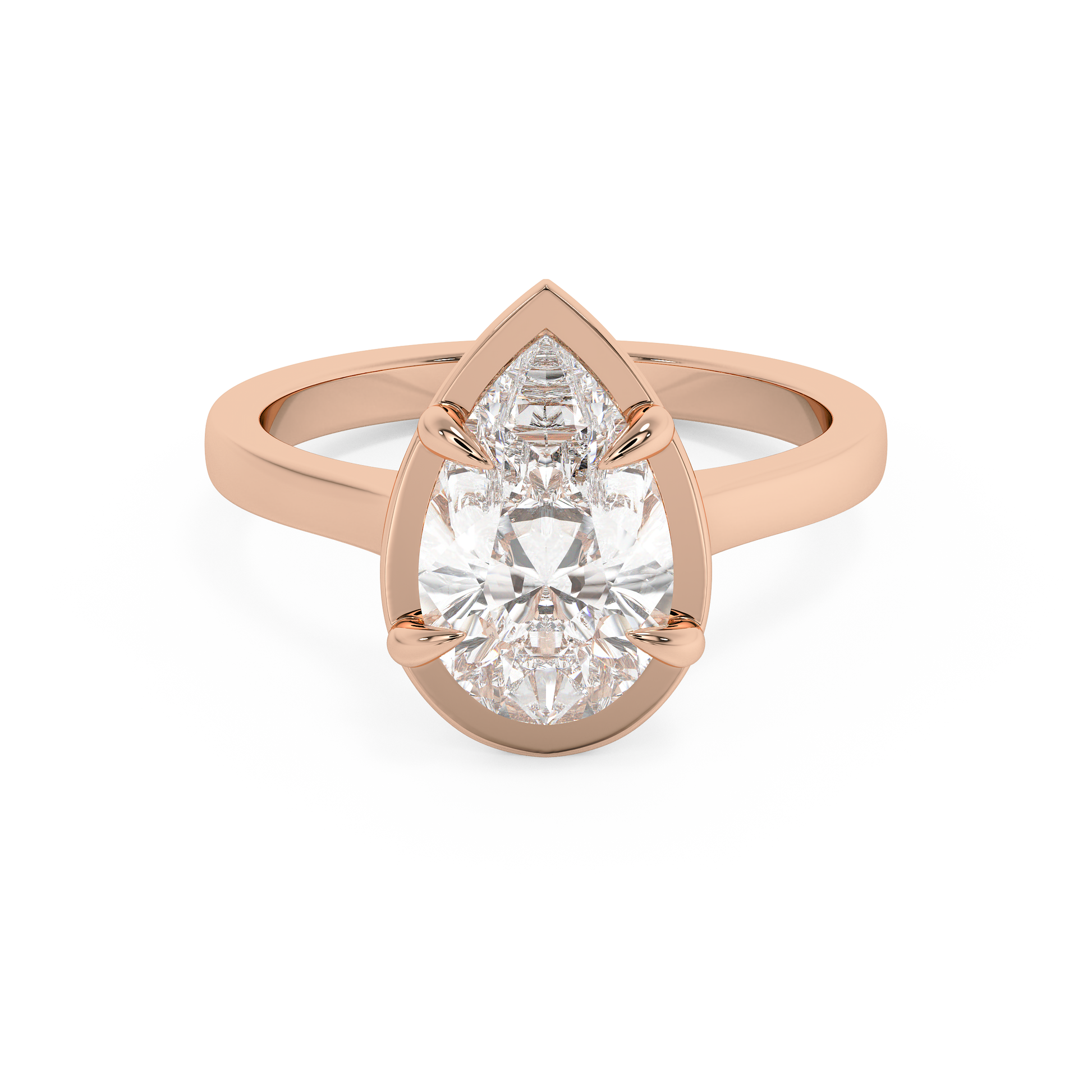 Emerald Solitaire Lab Grown Diamond Engagement Ring