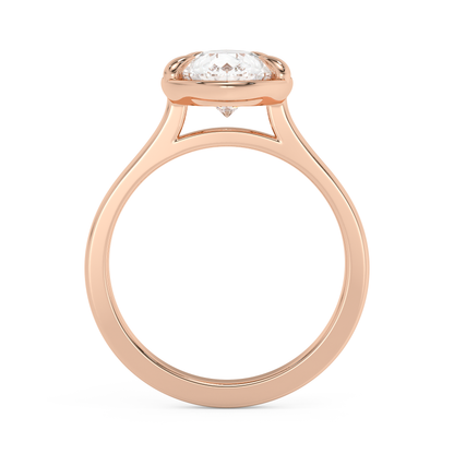 Emerald Solitaire Lab Grown Diamond Engagement Ring