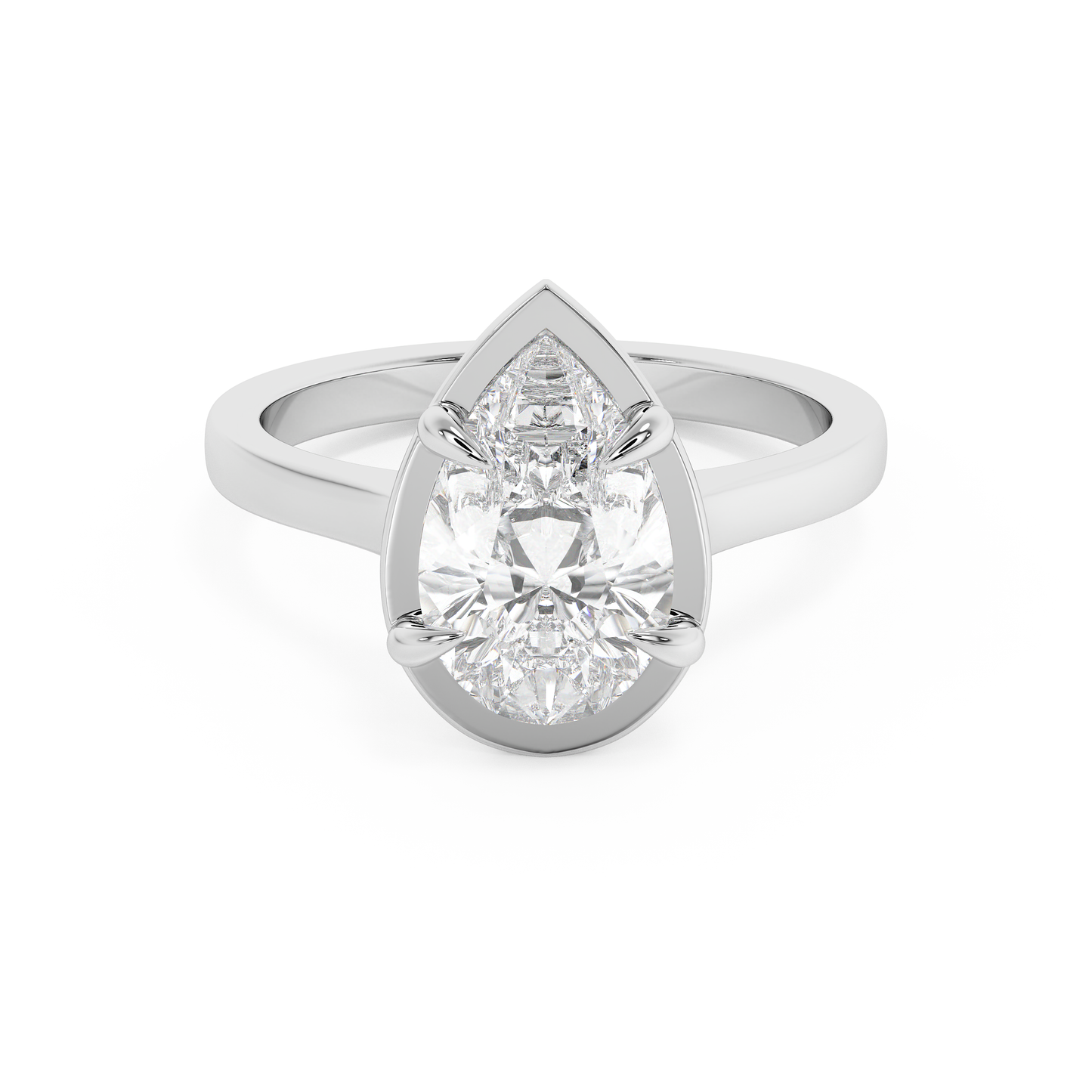 Emerald Solitaire Lab Grown Diamond Engagement Ring