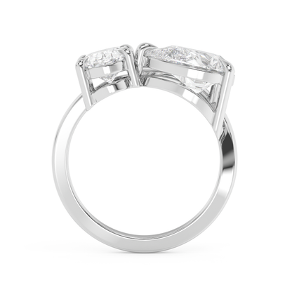 Emerald Solitaire Lab Grown Diamond Engagement Ring