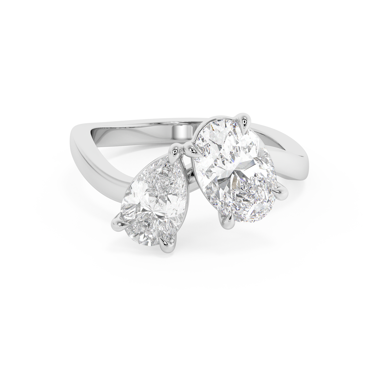 Emerald Solitaire Lab Grown Diamond Engagement Ring