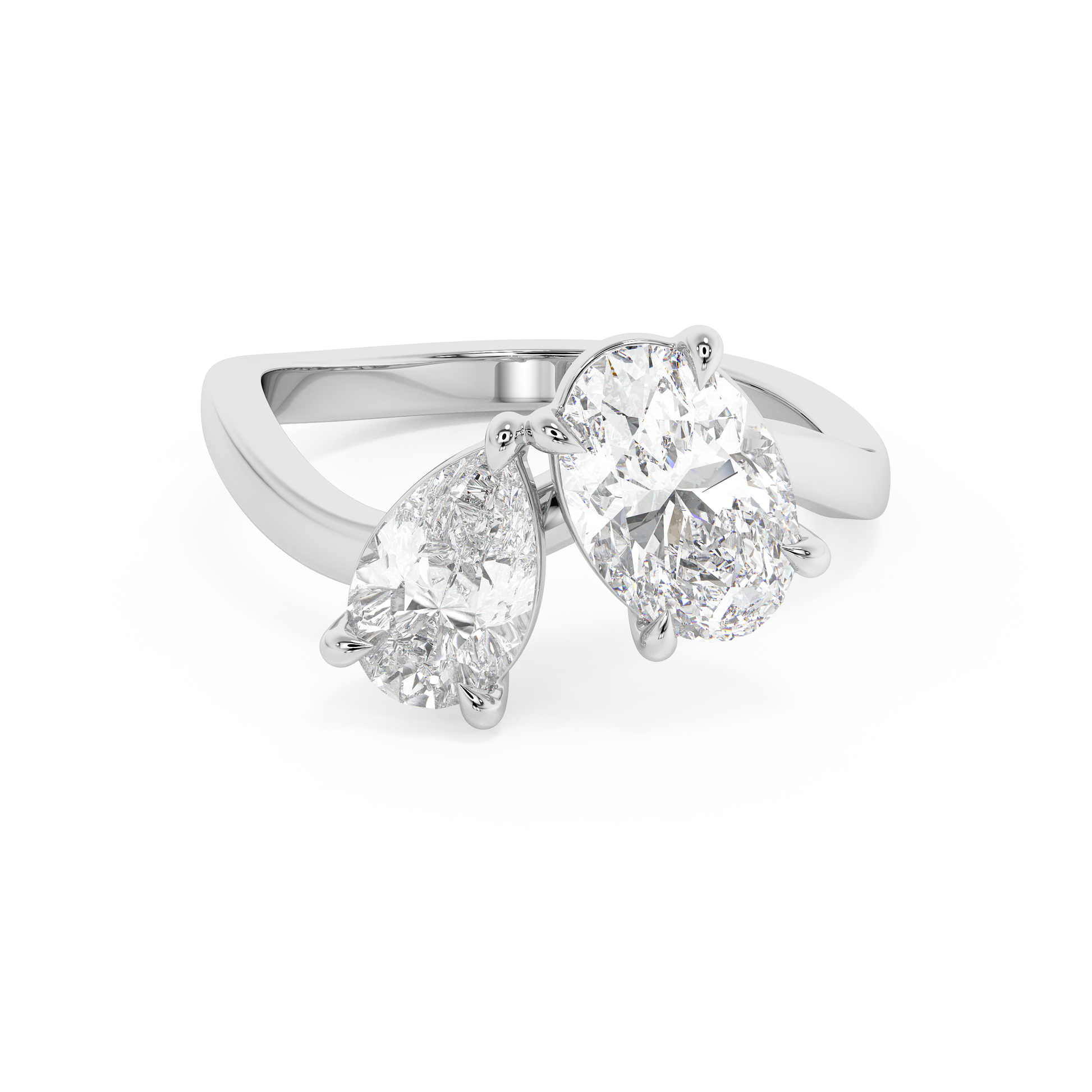 Emerald Solitaire Lab Grown Diamond Engagement Ring