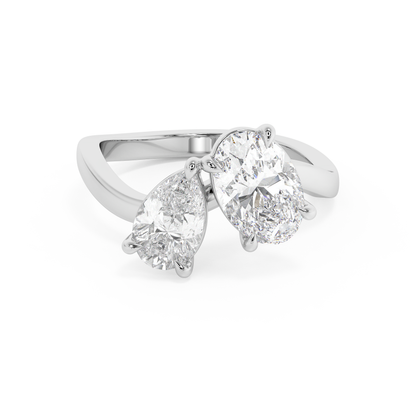 Emerald Solitaire Lab Grown Diamond Engagement Ring