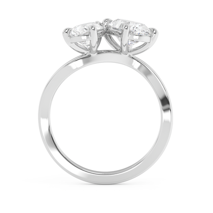Emerald Solitaire Lab Grown Diamond Engagement Ring