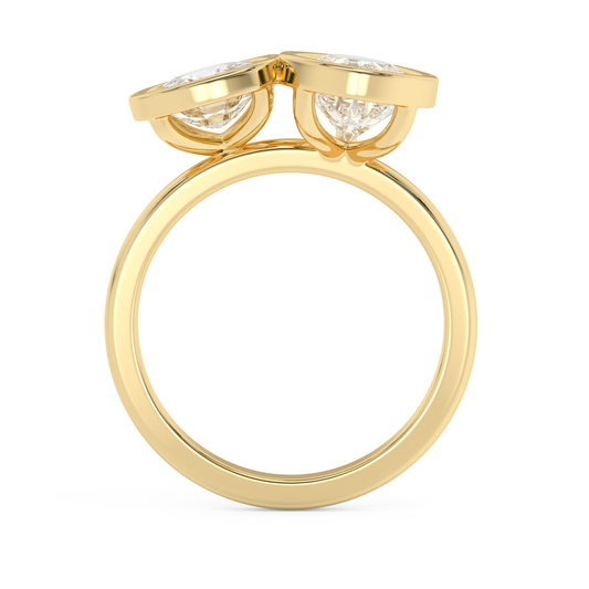 Emerald Solitaire Lab Grown Diamond Engagement Ring