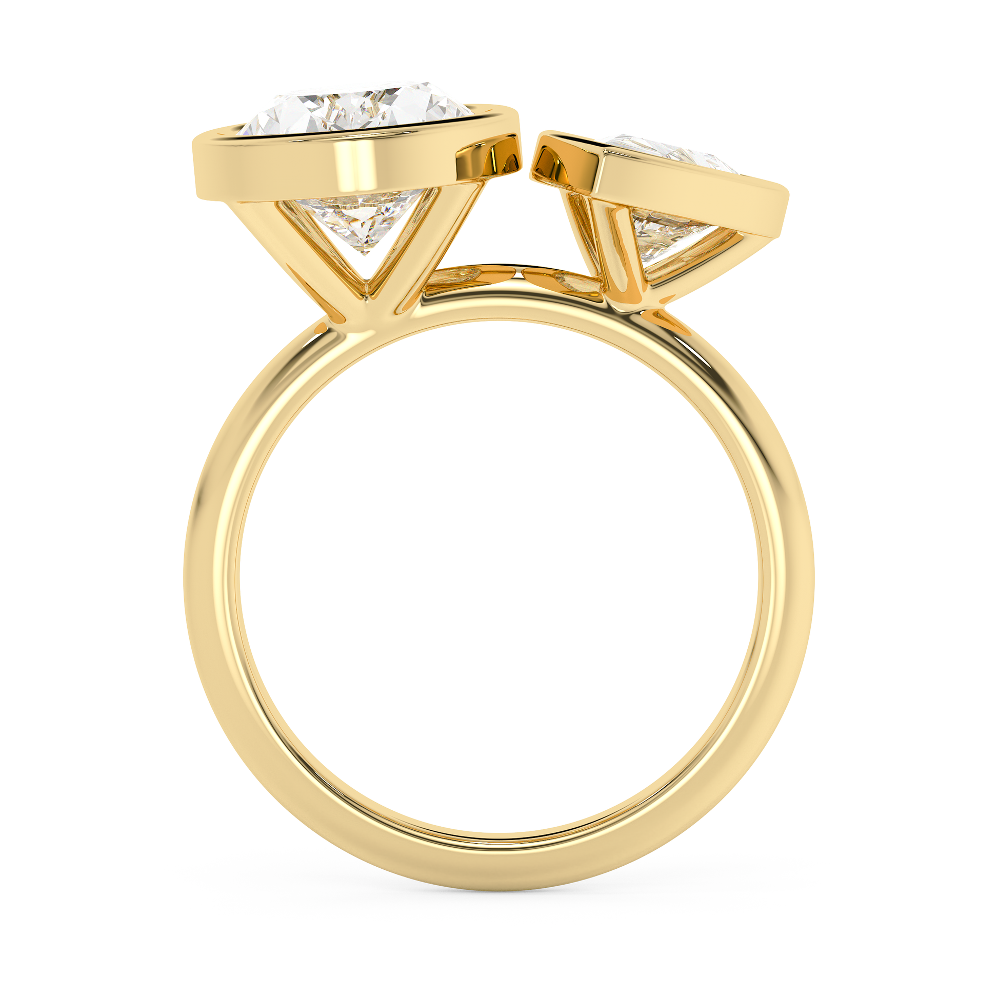 Emerald Solitaire Lab Grown Diamond Engagement Ring