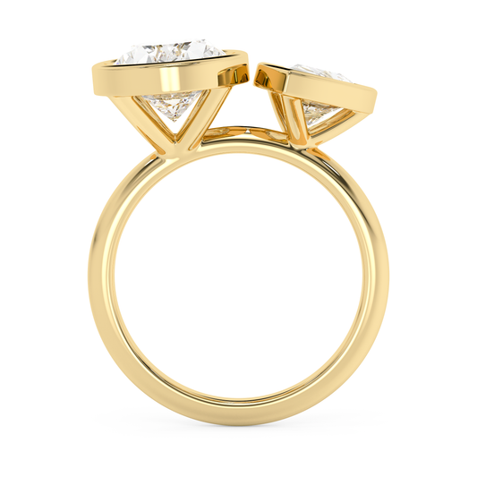 Emerald Solitaire Lab Grown Diamond Engagement Ring