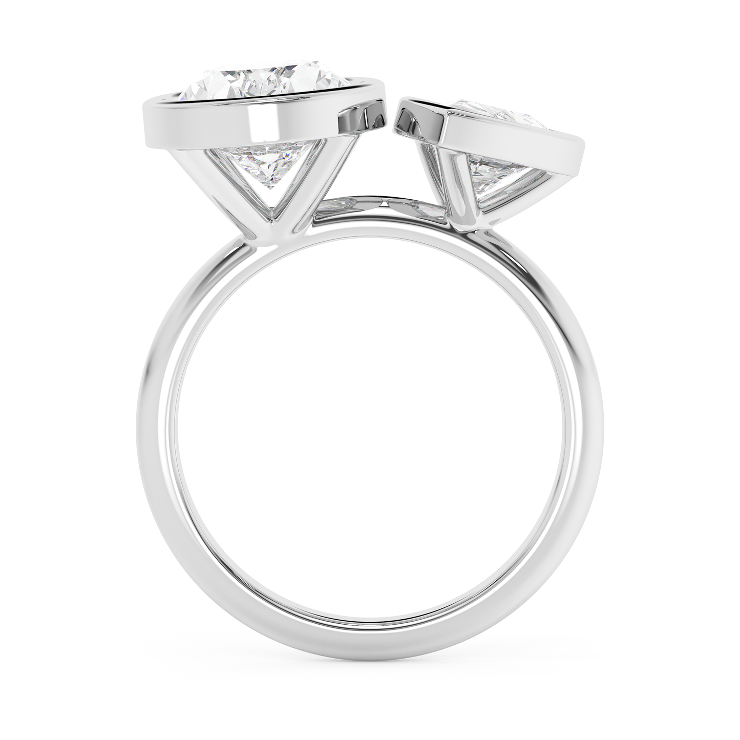 Emerald Solitaire Lab Grown Diamond Engagement Ring