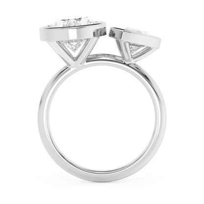 Emerald Solitaire Lab Grown Diamond Engagement Ring