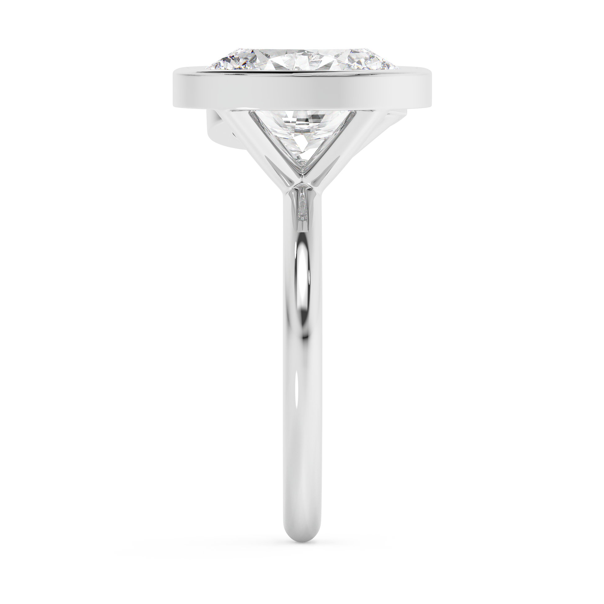 Emerald Solitaire Lab Grown Diamond Engagement Ring
