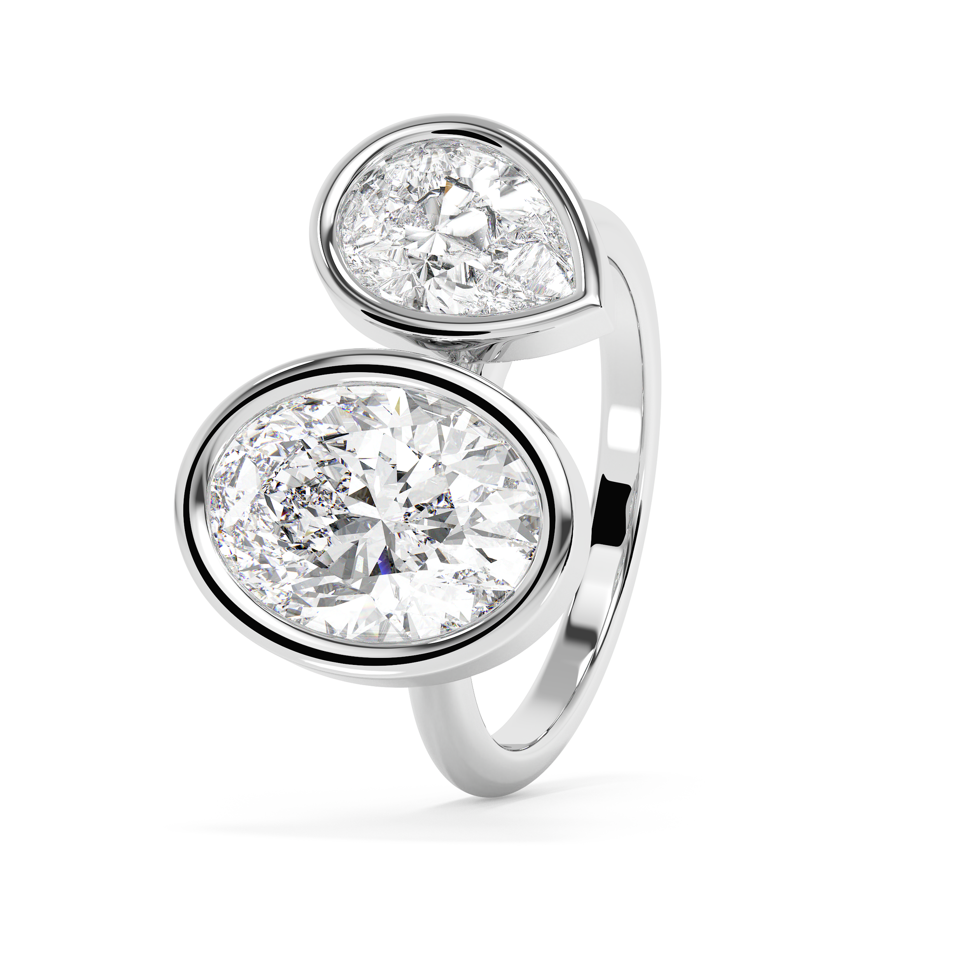 Emerald Solitaire Lab Grown Diamond Engagement Ring