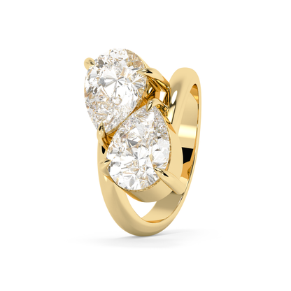 Emerald Solitaire Lab Grown Diamond Engagement Ring