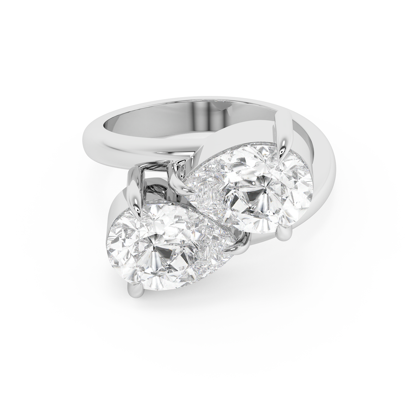 Emerald Solitaire Lab Grown Diamond Engagement Ring