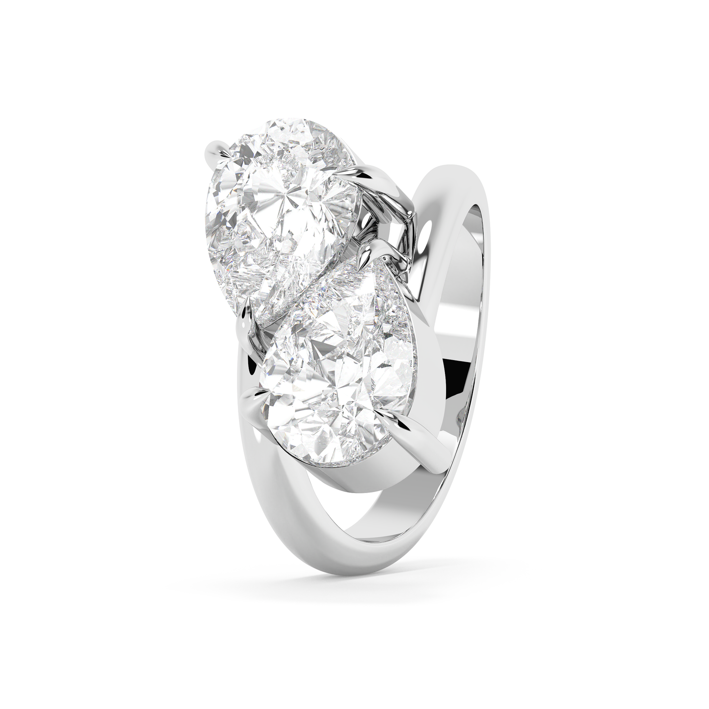 Emerald Solitaire Lab Grown Diamond Engagement Ring