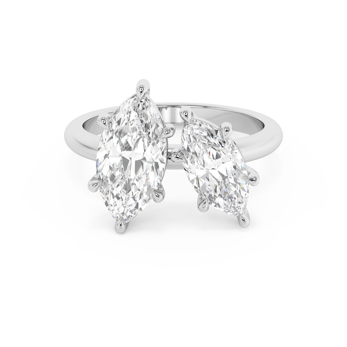 Emerald Solitaire Lab Grown Diamond Engagement Ring