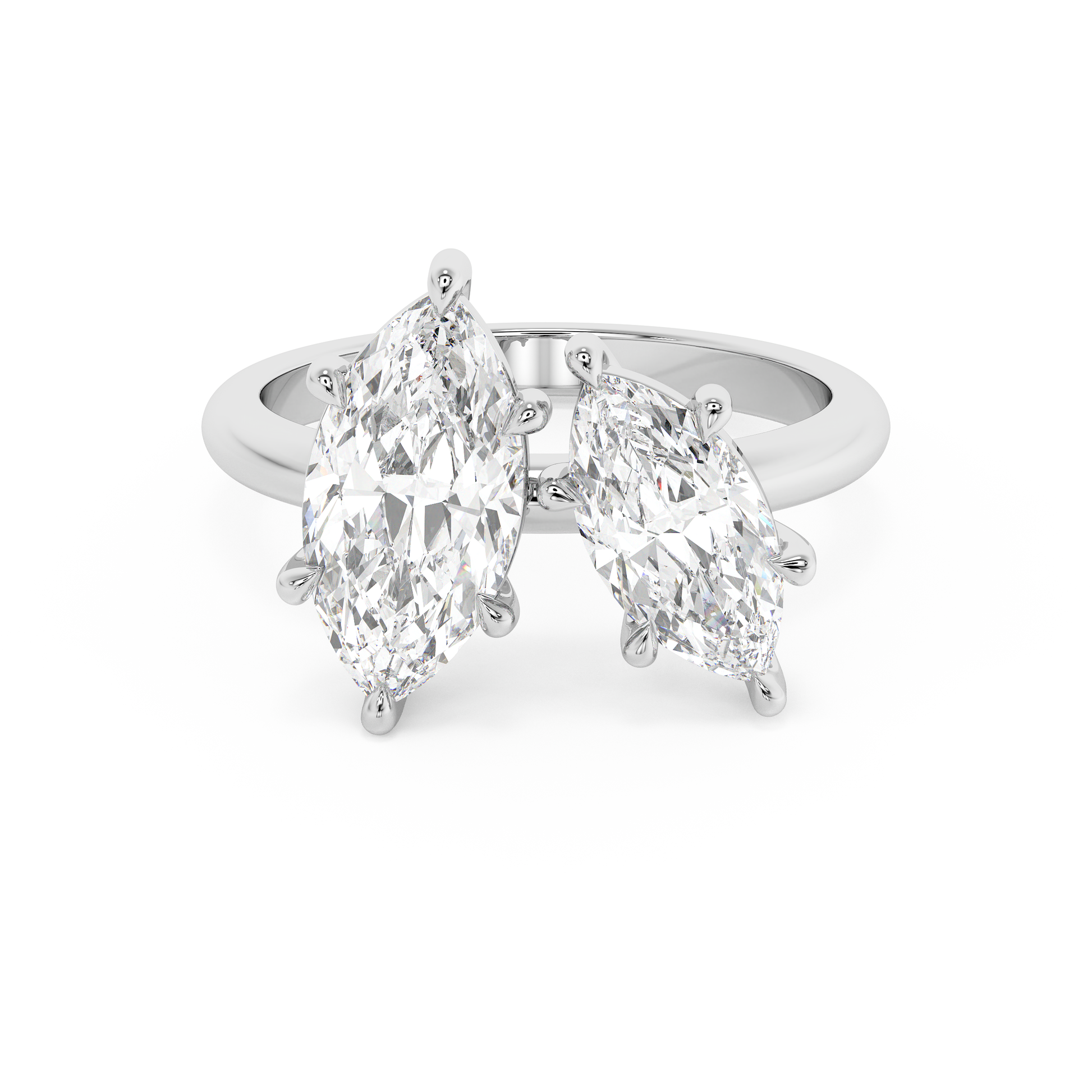 Emerald Solitaire Lab Grown Diamond Engagement Ring