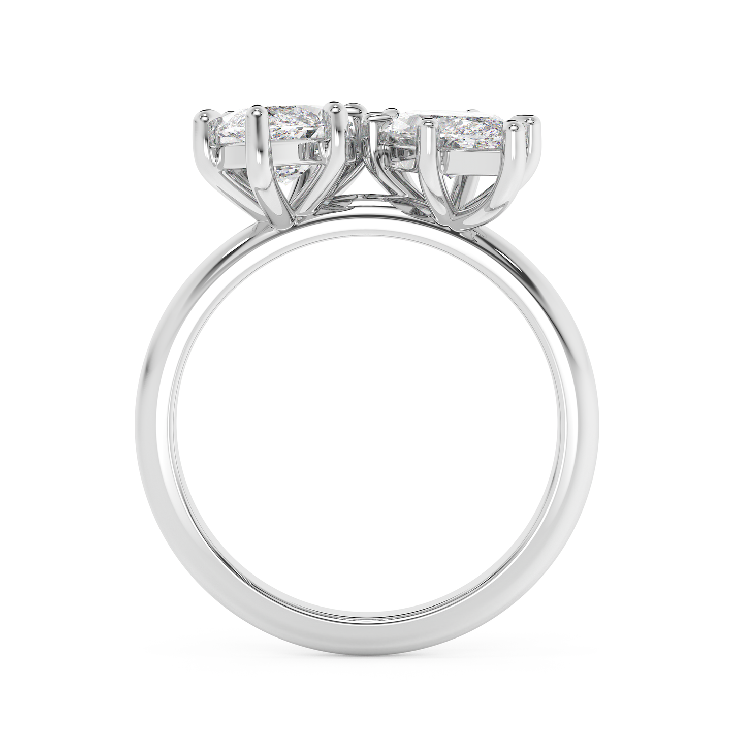 Emerald Solitaire Lab Grown Diamond Engagement Ring
