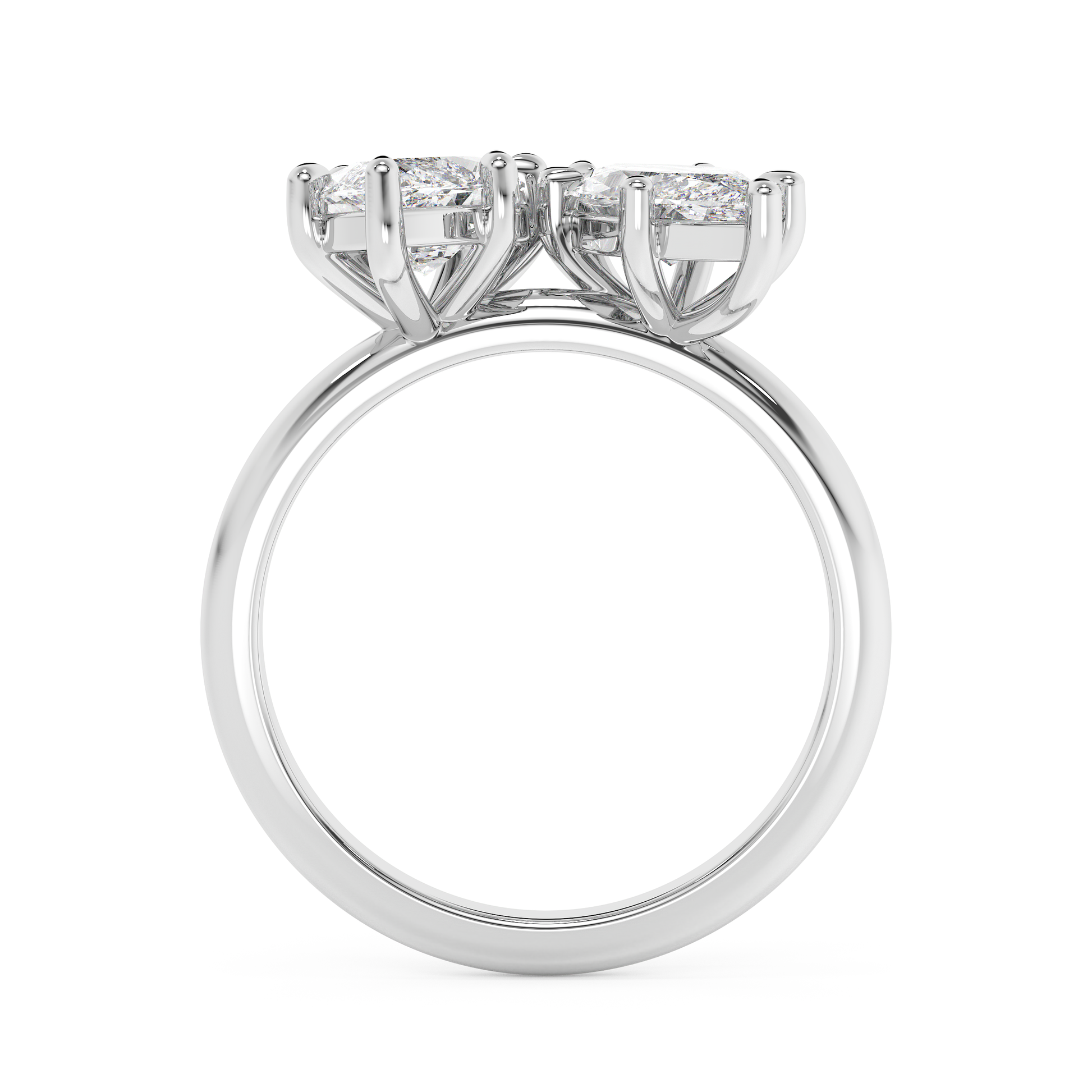 Emerald Solitaire Lab Grown Diamond Engagement Ring