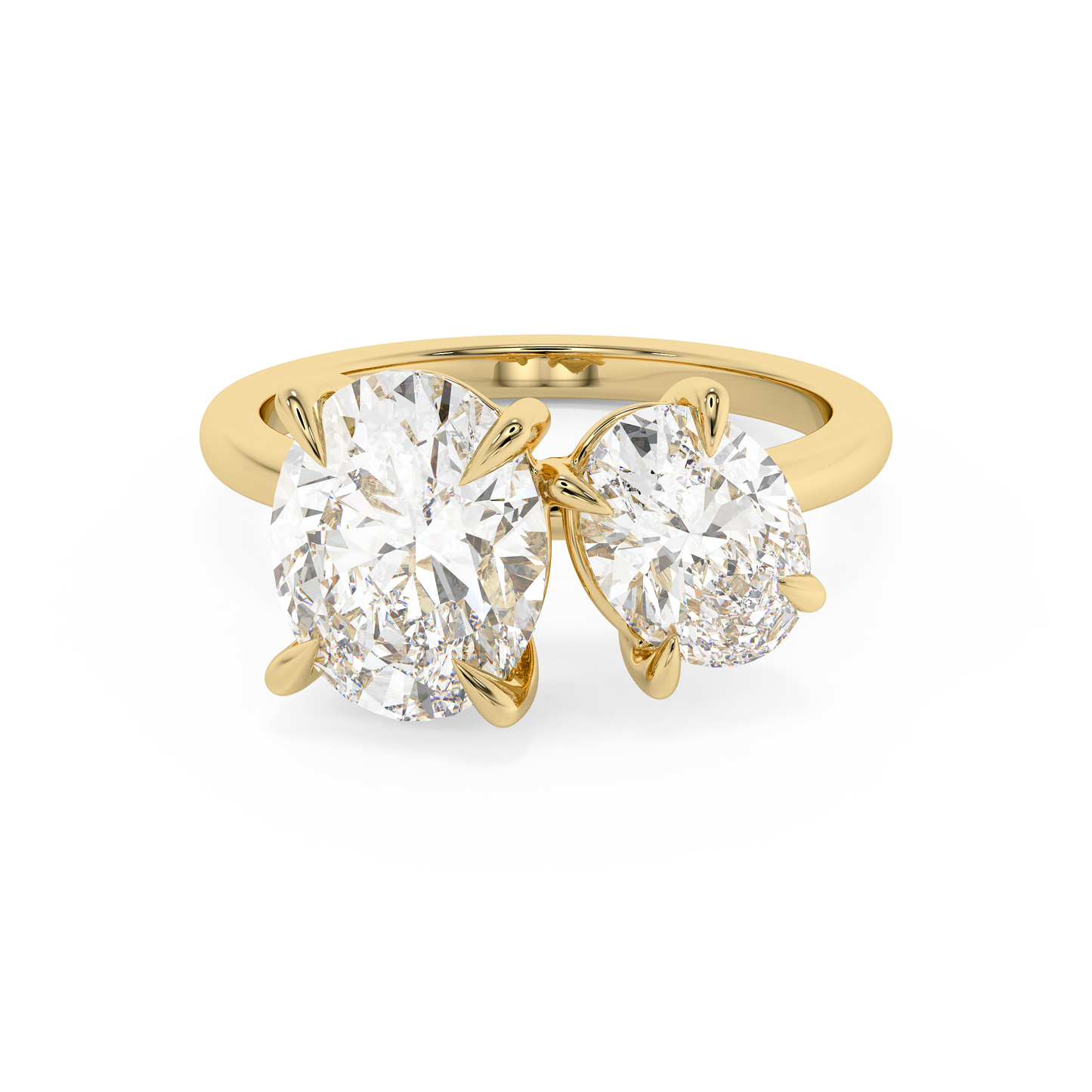 Emerald Solitaire Lab Grown Diamond Engagement Ring