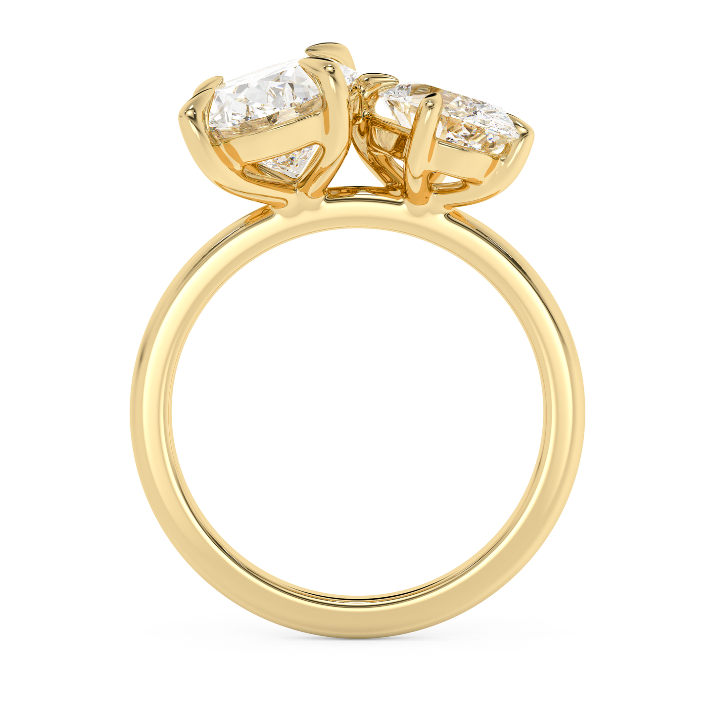Emerald Solitaire Lab Grown Diamond Engagement Ring