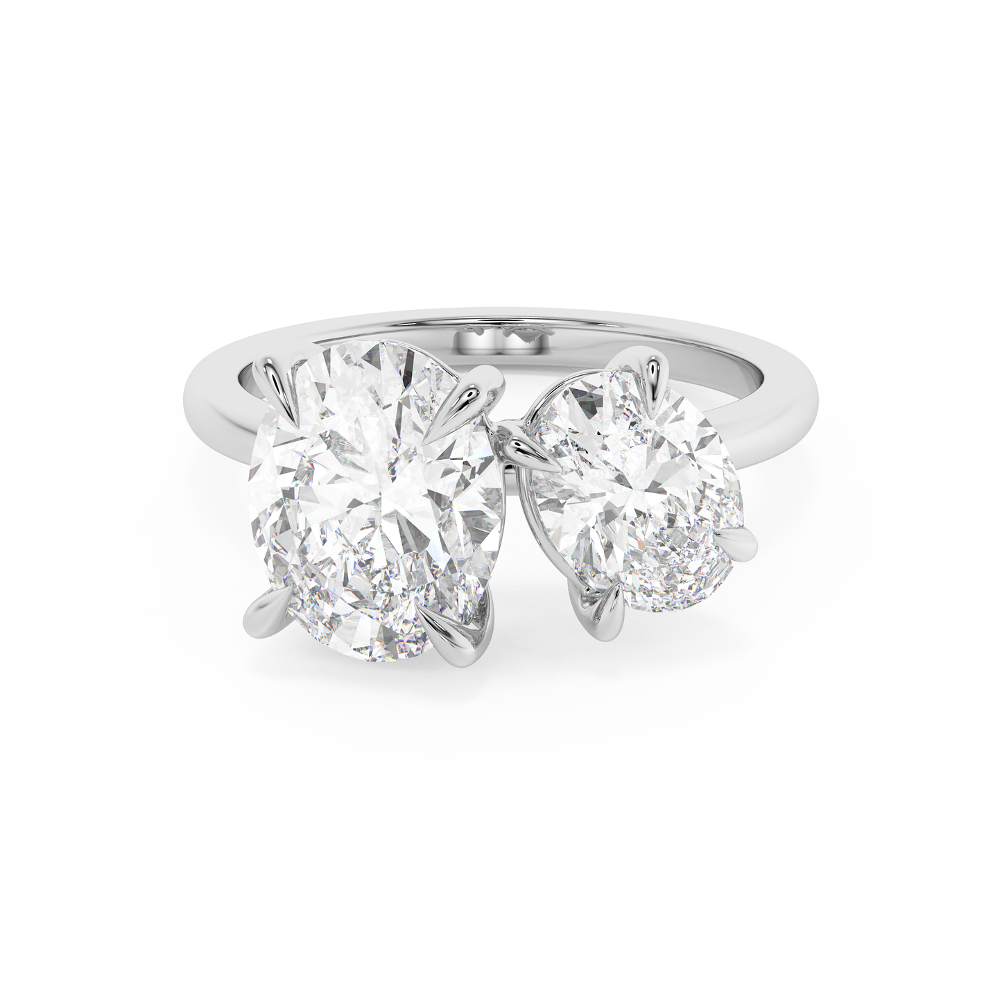 Emerald Solitaire Lab Grown Diamond Engagement Ring