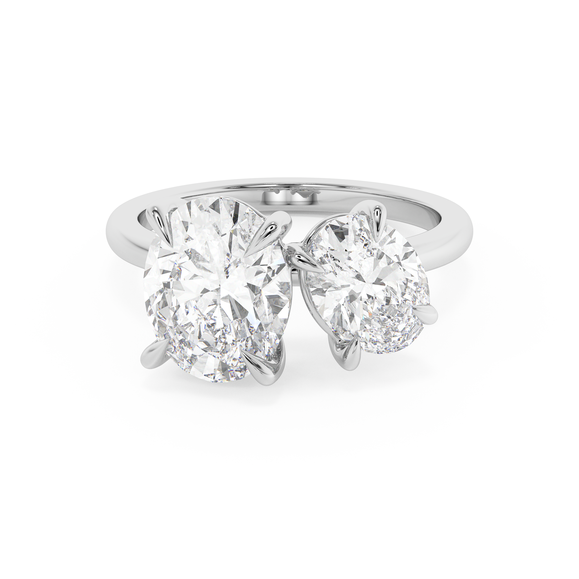 Emerald Solitaire Lab Grown Diamond Engagement Ring