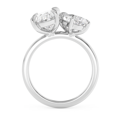 Emerald Solitaire Lab Grown Diamond Engagement Ring