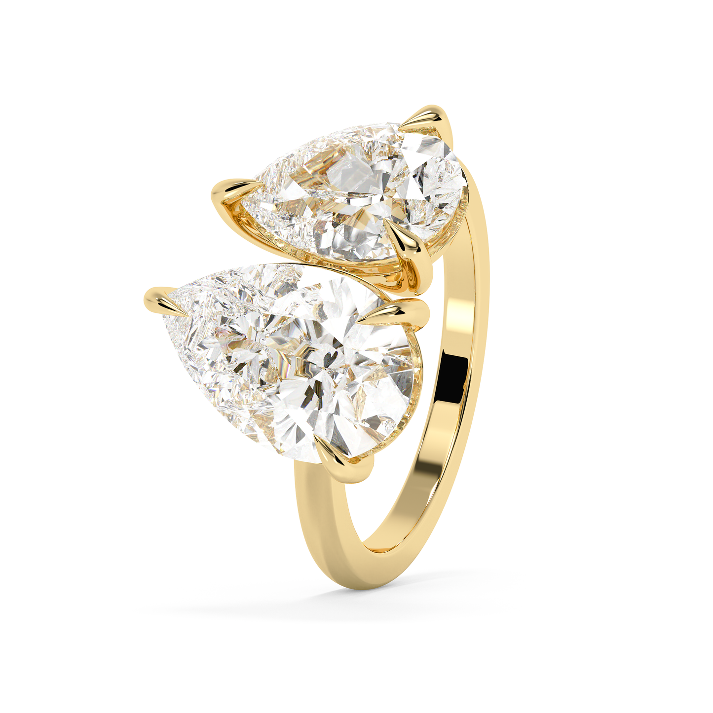 Emerald Solitaire Lab Grown Diamond Engagement Ring
