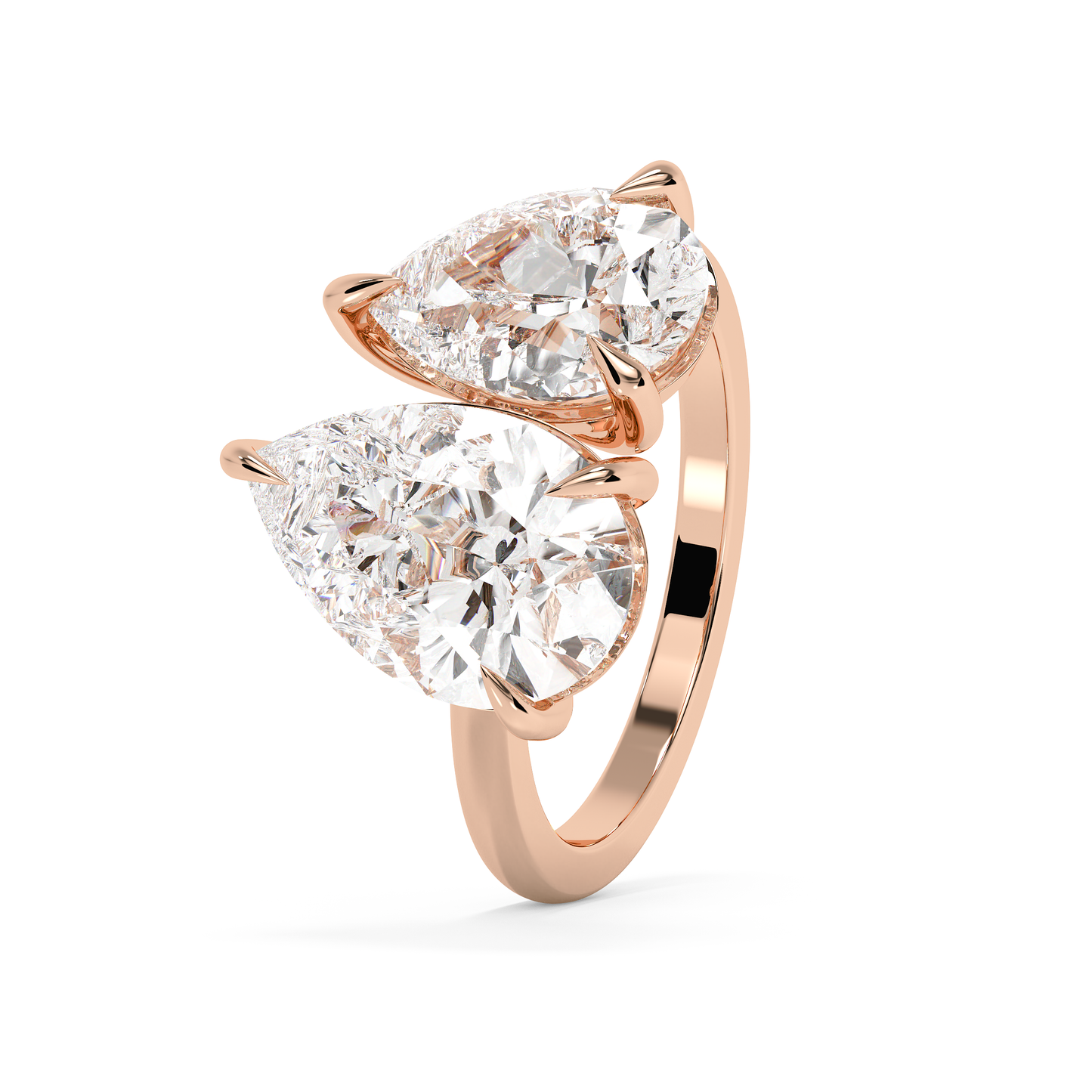 Emerald Solitaire Lab Grown Diamond Engagement Ring