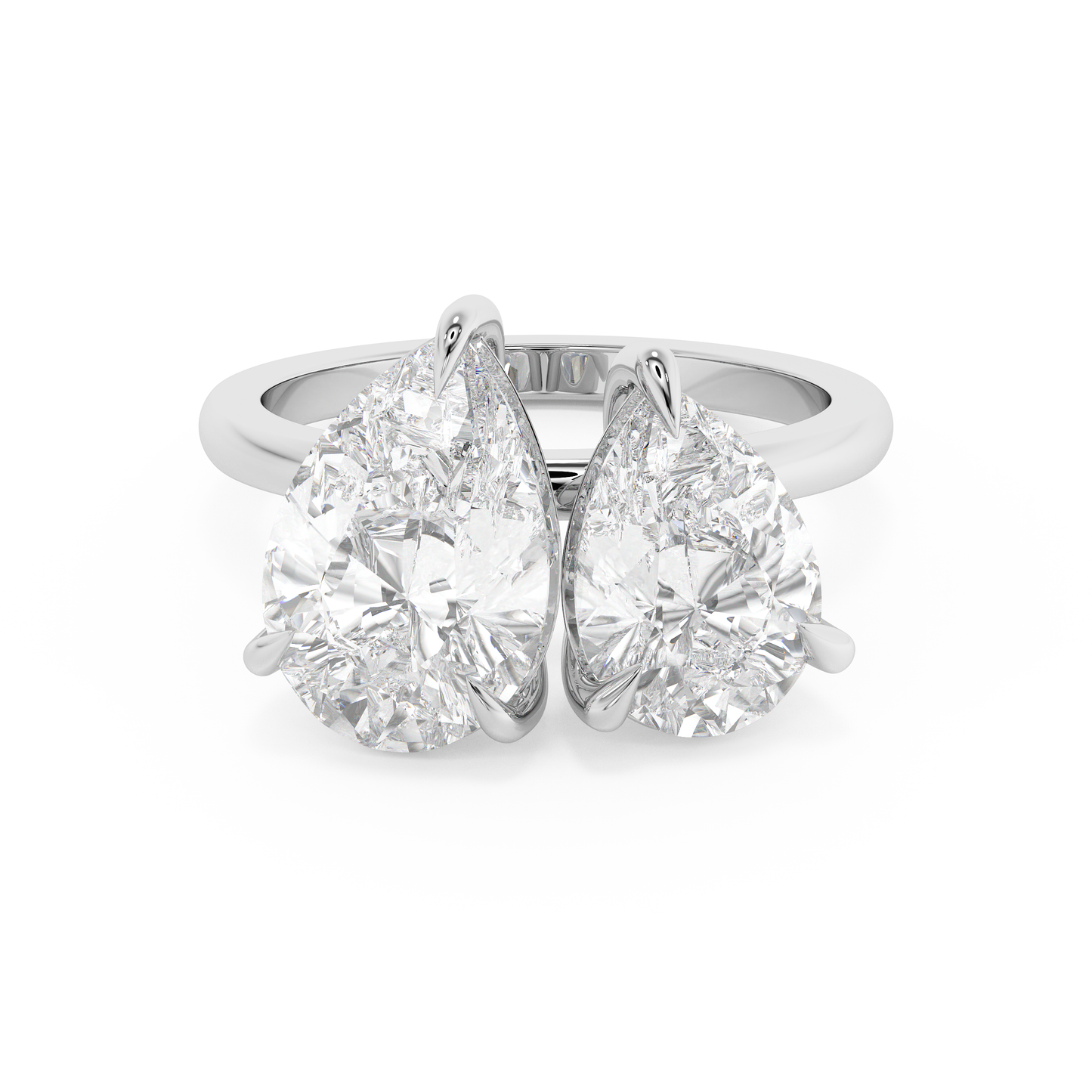 Emerald Solitaire Lab Grown Diamond Engagement Ring