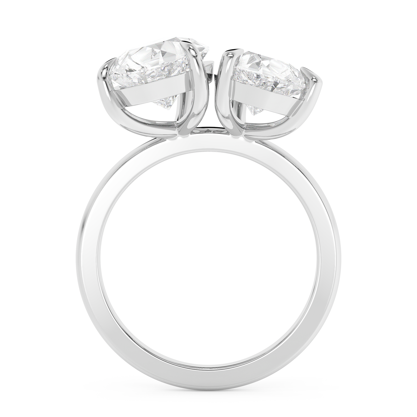 Emerald Solitaire Lab Grown Diamond Engagement Ring