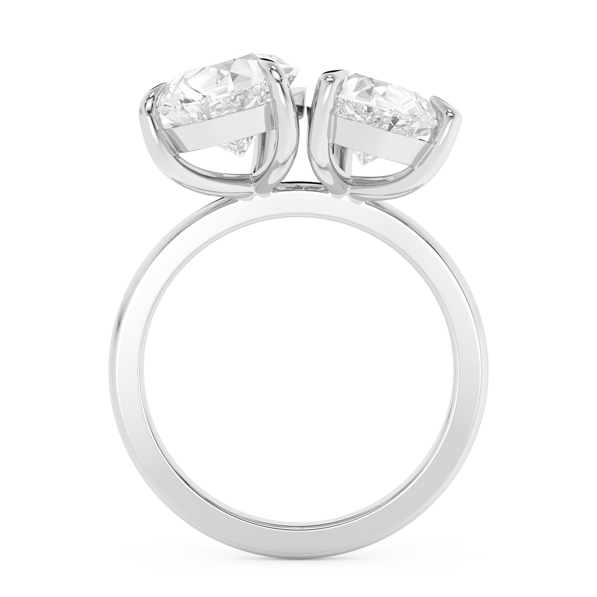 Emerald Solitaire Lab Grown Diamond Engagement Ring