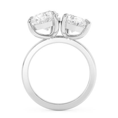 Emerald Solitaire Lab Grown Diamond Engagement Ring