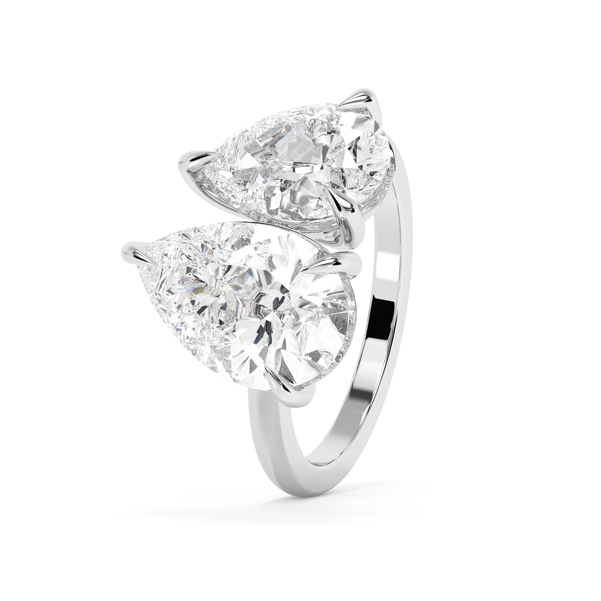 Emerald Solitaire Lab Grown Diamond Engagement Ring